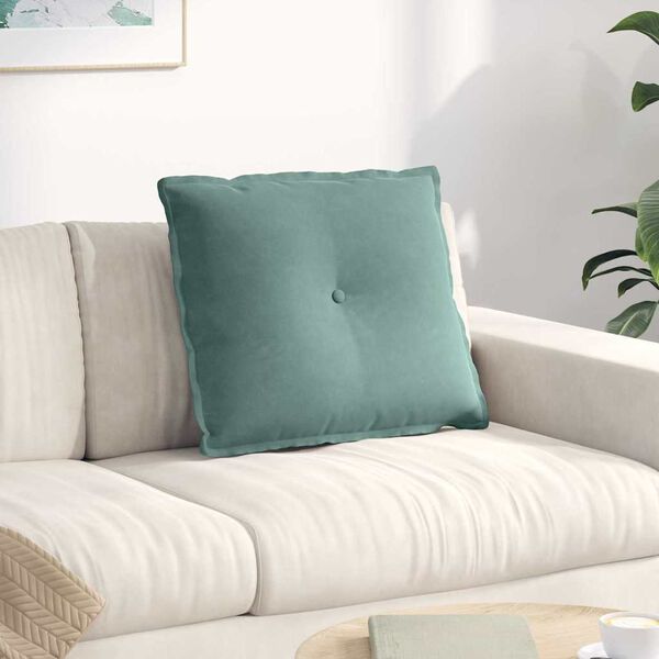 vidaXL Podu&scaron;ka na chrb&aacute;t Morsk&aacute; zelen&aacute; 60 x 50 cm Kord&uacute;rov&aacute; tkanina