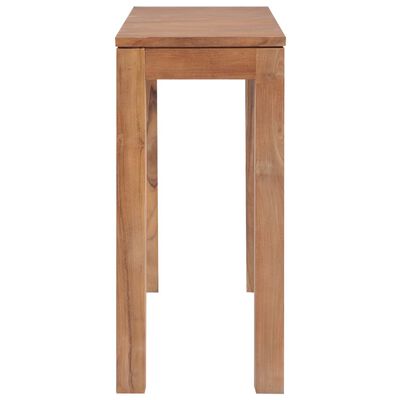 vidaXL Konzolový stolík z teakového dreva prírodná úprava 110x35x76 cm