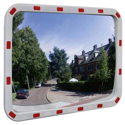 Konvexné dopravné zrkadlo, obdĺžnik 60x80 cm, s odrazkami