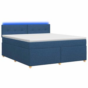 vidaXL Posteľ boxspring s matracom Modr&aacute; 160 x 200 cm L&aacute;tka