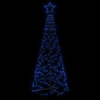 vidaXL Vianočný stromček, kužeľ, modrý 200 LED 70x180 cm