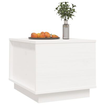 vidaXL Konferenčný stolík biely 40x50x35 cm borovicový masív