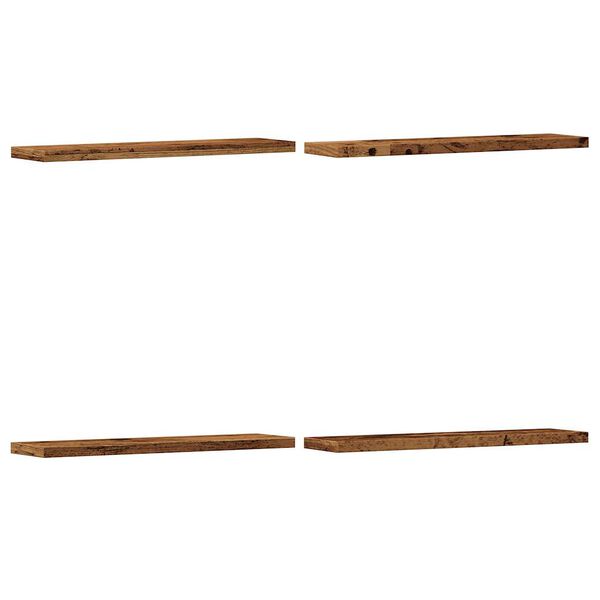 vidaXL N&aacute;stenn&eacute; police 4 ks star&eacute; drevo 40x20x1,5 cm, kompozitn&eacute; drevo