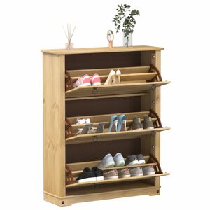 vidaXL Botn&iacute;k Corona 99x32x124,5 cm borovicov&yacute; mas&iacute;v