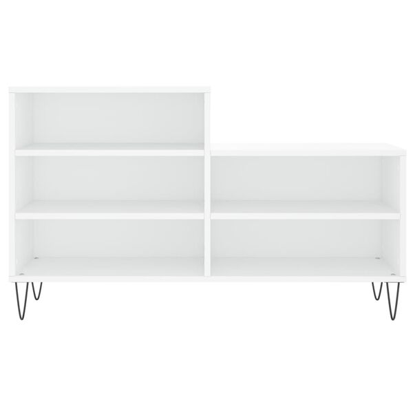 vidaXL Botník biely 102x36x60 cm spracované drevo