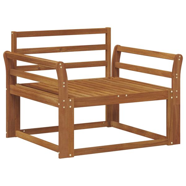 vidaXL Z&aacute;hradn&aacute; stredn&aacute; sedačka Pevn&eacute; ak&aacute;ciov&eacute; drevo Pr&iacute;rodn&aacute;