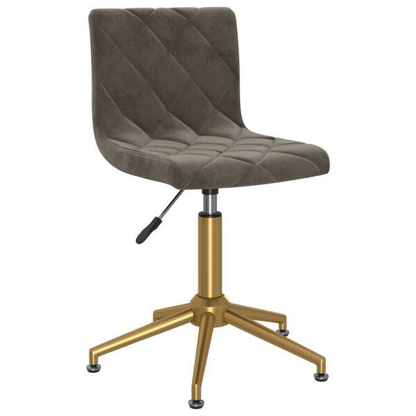 vidaXL Otočn&eacute; jed&aacute;lensk&eacute; stoličky 2 ks tmavosiv&eacute; zamatov&eacute;