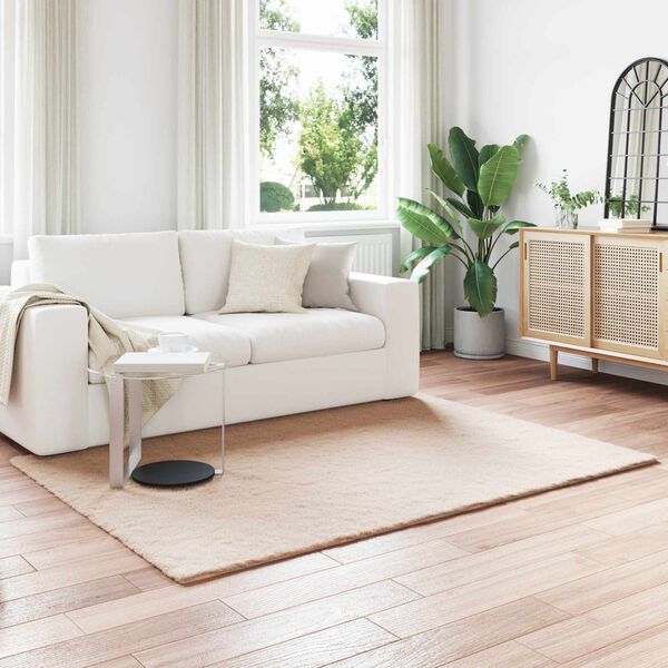 vidaXL Koberec z umelej kr&aacute;likovej kožu&scaron;iny Olite Sivohned&aacute; Polyester