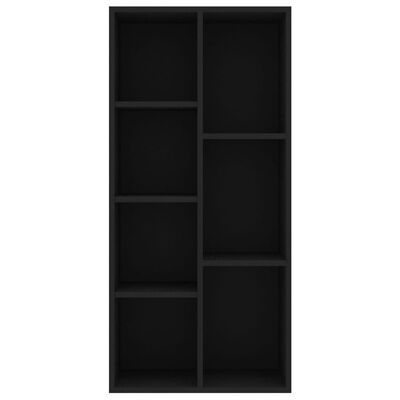 vidaXL Knižnica, čierna 50x25x106 cm, kompozitné drevo