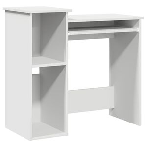 vidaXL St&ocirc;l s policami Biela 84x40x78 cm Kon&scaron;trukcia dreva