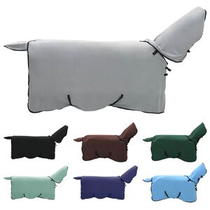 vidaXL Pl&aacute;&scaron;ť pre kone Pln&aacute; svetlo&scaron;ed&aacute; a ružov&aacute; Polyester