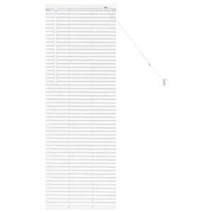 vidaXL R&iacute;mske žal&uacute;zie Biela 130 x 40 cm Hlin&iacute;k