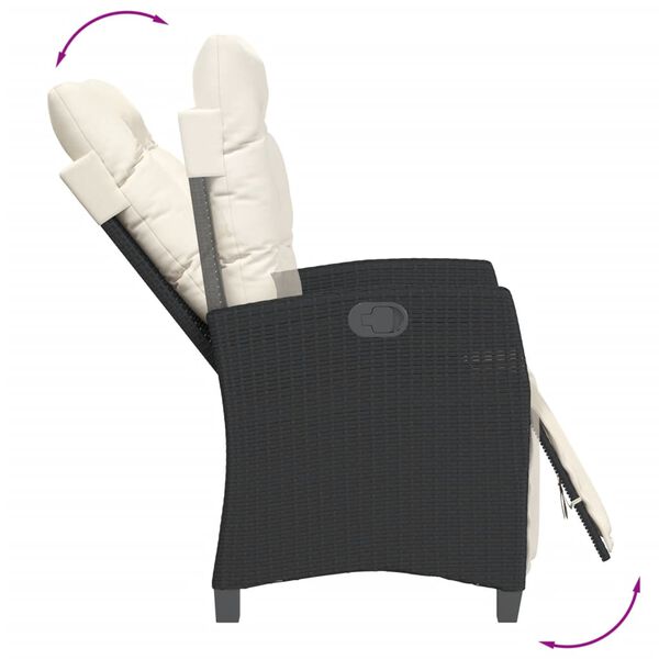 vidaXL 3-dielna z&aacute;hradn&aacute; jed&aacute;lensk&aacute; sada s vank&uacute;&scaron;mi čierna polyratan