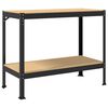 vidaXL Pracovn&yacute; st&ocirc;l Čierny 115 x 55 x 91 cm Spracovan&eacute; drevo a kov
