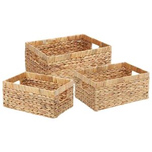 vidaXL &Uacute;ložn&eacute; ko&scaron;&iacute;ky 3 pcs Pr&iacute;rodn&aacute; 40 x 30 x 18 cm Vodn&yacute; hyacint
