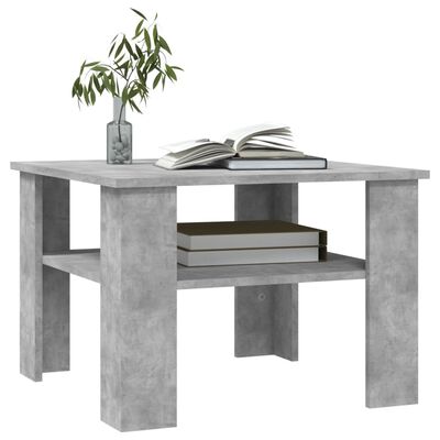 vidaXL Konferenčný stolík betónovo-sivý 60x60x42 cm drevotrieska