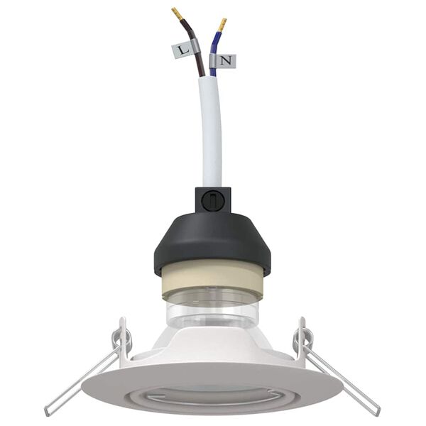 vidaXL Reflektory so bodmi 6 pcs Biela 9 x 9 cm Kov