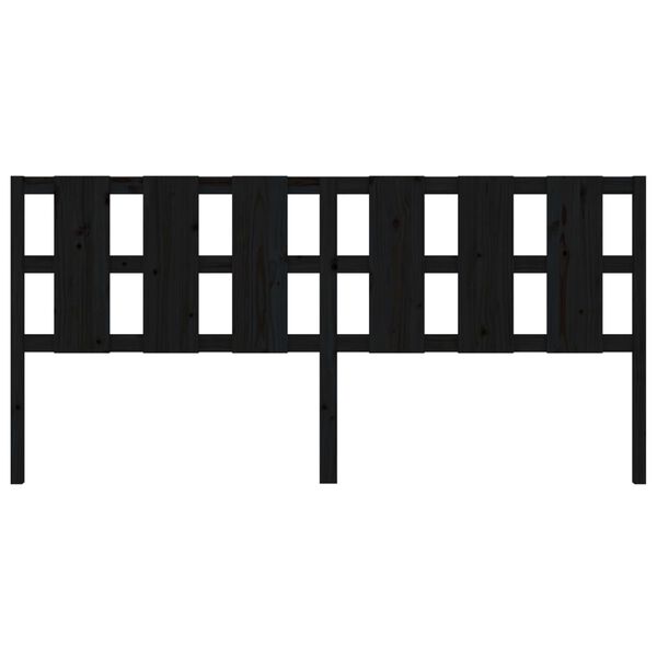 vidaXL Čelo postele čierne 205,5x4x100 cm masívna borovica