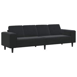 vidaXL Pohovka do ob&yacute;vačky Čierna 250 x 77 x 76 cm