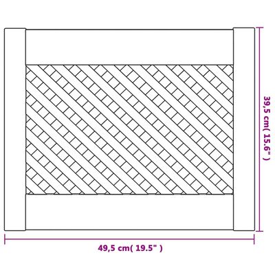 vidaXL Dvere skrinky mriežkový dizajn 2 ks 49,5x39,5 cm masív borovica