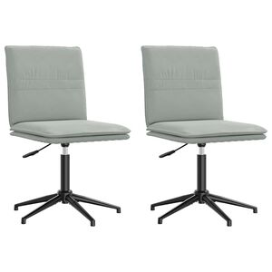vidaXL Otočn&eacute; jed&aacute;lensk&eacute; stoličky 2 ks bledosiv&eacute; zamatov&eacute;