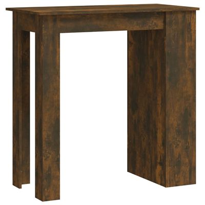 vidaXL Barový stôl s regálom tmavý dub 102x50x103,5 cm drevotrieska