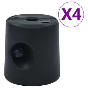 vidaXL Z&aacute;važie na alt&aacute;nok 4 ks PE čierne