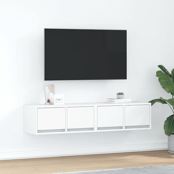 vidaXL TV skrinky 2 ks biele 60x31x25,5 cm kompozitn&eacute; drevo