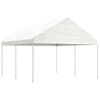 vidaXL Alt&aacute;nok so strechou, biely 4,46x4,08x3,22 m, polyetyl&eacute;n