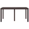 vidaXL Záhradný jedálenský stôl Hnedá 150 x 100 x 73 cm polyratan