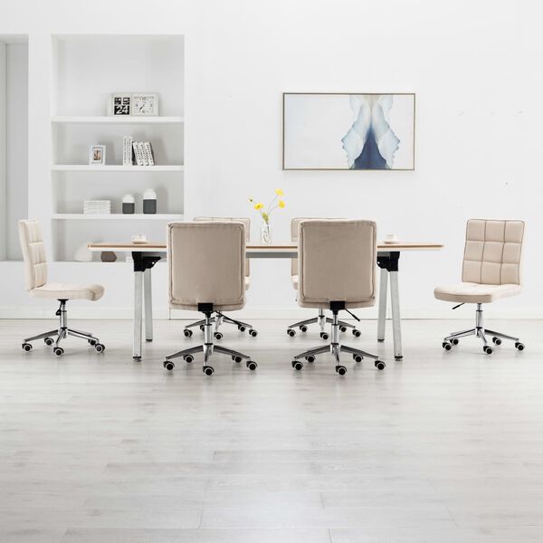 vidaXL Jed&aacute;lensk&eacute; stoličky 6 ks kr&eacute;mov&eacute; l&aacute;tkov&eacute;