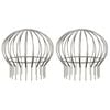 vidaXL Z&aacute;slepka na zvodov&uacute; r&uacute;rku 2 pcs Strieborn&aacute; 200 mm Nerezov&aacute; oceľ