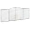vidaXL Obl&uacute;kov&yacute; gabionov&yacute; k&ocirc;&scaron; 400x30x140/160 cm pozinkovan&eacute; železo