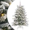 vidaXL Umel&yacute; Skl&aacute;pac&iacute; Vianočn&yacute; Stromček Biela 150 cm PE a PVC