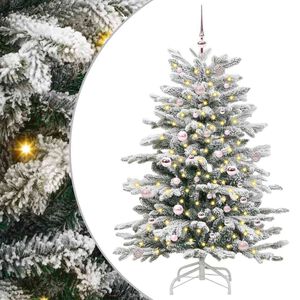 vidaXL Umel&yacute; Skl&aacute;pac&iacute; Vianočn&yacute; Stromček Biela 150 cm PE a PVC