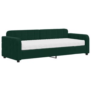 vidaXL Denn&aacute; posteľ s matracom tmavozelen&aacute; 80x200 cm zamat