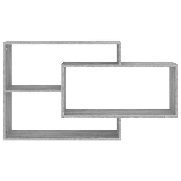 vidaXL Nástenná rohová polica sivá sonoma 104x20x58,5 spracované drevo