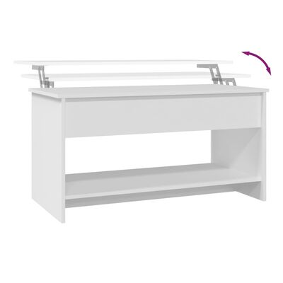 vidaXL Konferenčný stolík biely 102x50x52,5 cm spracované drevo