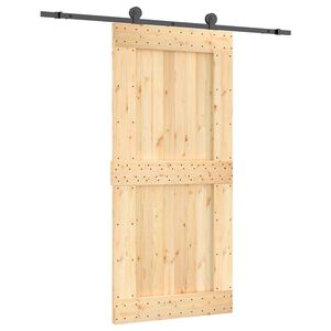 vidaXL Posuvn&eacute; dvere 95 x 210 cm Mas&iacute;vne borovicov&eacute; drevo (neupraven&eacute;)