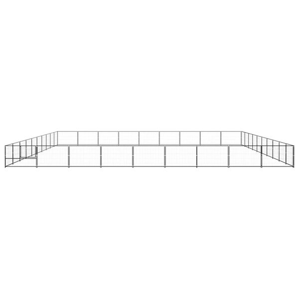 vidaXL Koterec pre psov čierny 90 m&sup2; oceľ