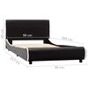 vidaXL Posteľný rám, čierny, umelá koža 90x200 cm