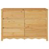 vidaXL Zásuvkový chest Drammen Dub 111 x 43 x 73.5 cm Borovicový masív