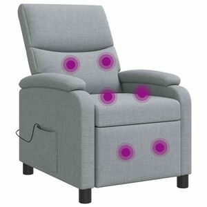 vidaXL Mas&aacute;žne relaxačn&eacute; kreslo Svetlosiv&aacute; L&aacute;tka