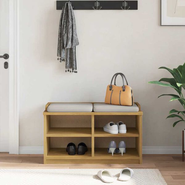 vidaXL Lavica do predsiene SANDNES 87x40x50 cm borovicový masív