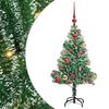 vidaXL Umel&yacute; vianočn&yacute; stromček, snehom obalen&yacute;, s LED svetlom 120 cm