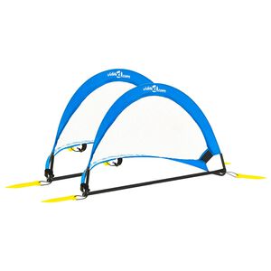 vidaXL Detsk&eacute; futbalov&eacute; br&aacute;nky 2 ks s &uacute;ložn&yacute;m vakom 75,5x46x48 cm