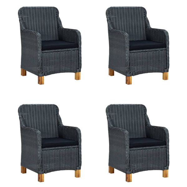 vidaXL 5-dielna z&aacute;hradn&aacute; jed&aacute;lensk&aacute; s&uacute;prava tmavosiv&aacute;