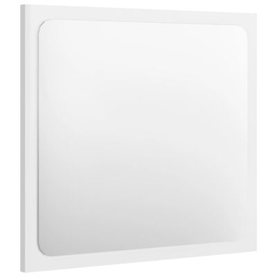 vidaXL Kúpeľňové zrkadlo, lesklé biele 40x1,5x37 cm, kompozitné drevo