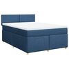 vidaXL Posteľn&yacute; r&aacute;m boxspring s matracom modr&yacute; 160x200 cm l&aacute;tka