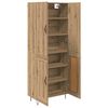 vidaXL Highboard 2 pcs Remeseln&yacute; dub Kon&scaron;trukčn&eacute; drevo a sklo